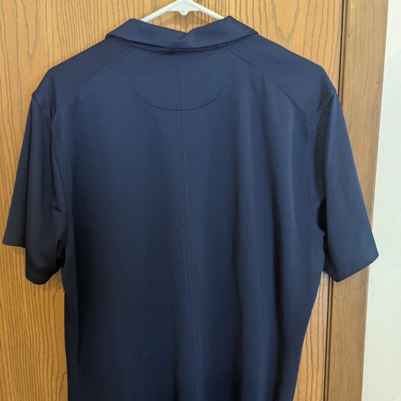 Nike Golf Dri-Fit Short Sleeve Solid Navy Blue Polo Shirt-Men's Size Lg - Picture 4 of 4
